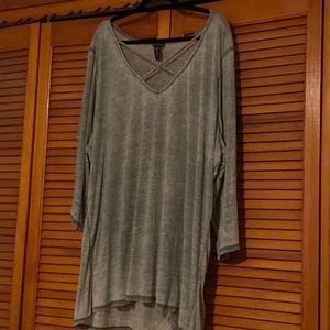 5x Gray, long sleeve top from Torrid